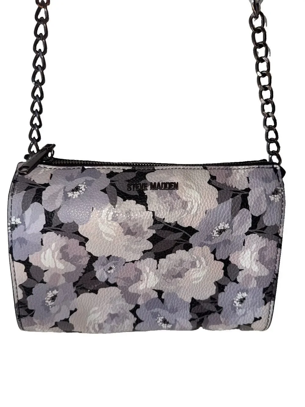 Steve Madden Lilac Purple Floral Faux Leather Crossbody